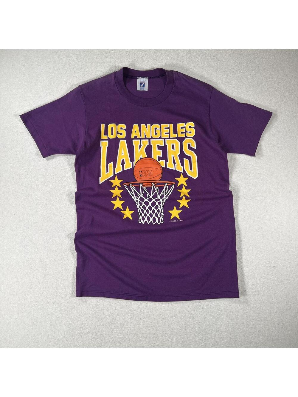 Vintage 80s LA Los Angeles Lakers NBA tee Size M